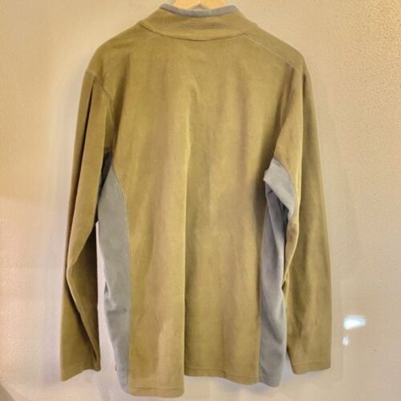 Columbia Lightweight 1/4 Zip Fleece Pullover Men's Large Olive Gray Jacket - Picture 8 of 8